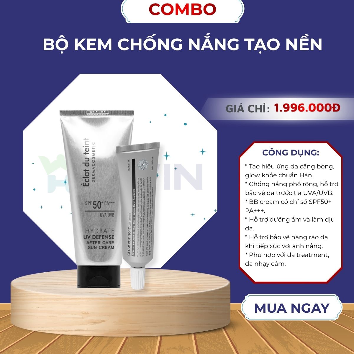 Bộ kem chống nắng tạo nền