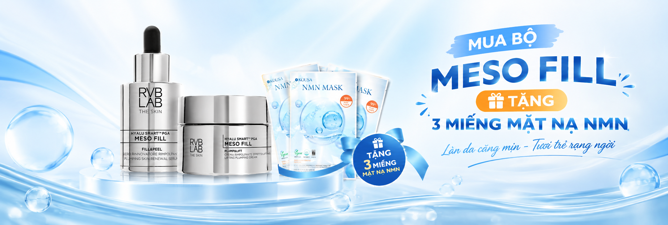 Quảng cáo Meso Fill tặng mặt nạ NMN